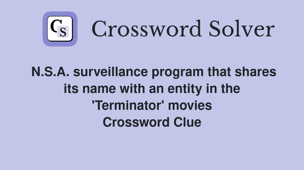 N.S.A. surveillance program that shares its name with an entity in the